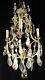 Antique French Louis Xv Style Bronze And Glass Chandelier