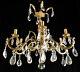 Antique French Louis Xv Style Bronze And Glass Chandelier. (1125)