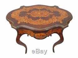 Antique French Louis XV style inlaid centre table # SK14
