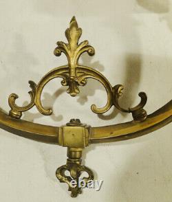 Antique French Louis XV style solid bronze pair of sconces #1250