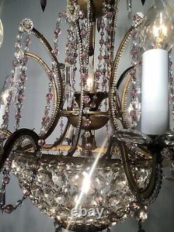 Antique French Louis XVI 1930' 10 Lights Gilded Bronze Chandelier