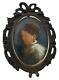 Antique French Louis Xvi 2nd Empire Gilt Bronze Ormolu Frame Mini Noble Portrait