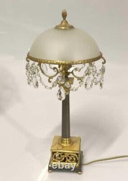 Antique French Louis XVI Bronze Electric Table Lamp 42 CM