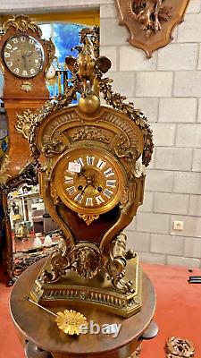 Antique French Louis XVI Bronze Mantel Clock by F. Barbedienne Circa 1860