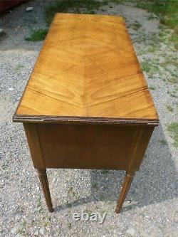 Antique French Louis XVI Fruitwood Kneehole Writing Desk Dressing Table Vanity