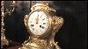 Antique French Louis Xvi Gilt Bronze Clock Set 2639