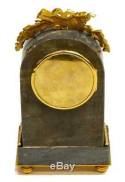 Antique French Louis XVI Mantel Clock & Candle Garniture Set! Petite miniature