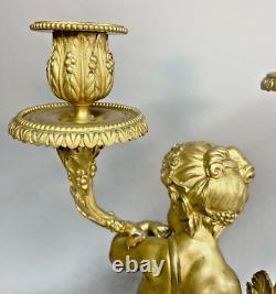 Antique French Louis XVI Marble Clock & Candelabra Set, Circa 1900, Bronze