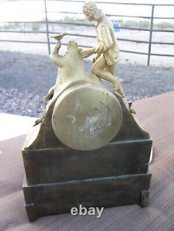 Antique French Louis XVI Ormolu Bronze Clock 1820s Silk Thread Superb Condition