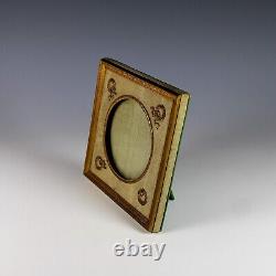 Antique French Louis XVI Style Gilt Bronze Photo Frame with Silk Mat