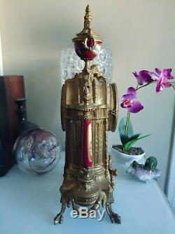 Antique French Louis XVI Style Porcelain & Brass German FHS Clock Victorian Buy