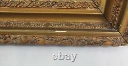 Antique French Louis XVI Wall Mirror Deep Well Gilt Wood Gesso Frame