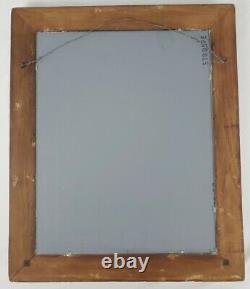 Antique French Louis XVI Wall Mirror Deep Well Gilt Wood Gesso Frame