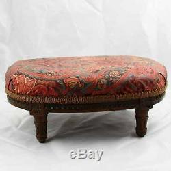 Antique French Louis XVI Walnut Foot Rest Footstool