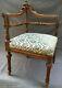 Antique French Louis Xvi Style Corner Chair 19th Century Woodwork Carving Flower