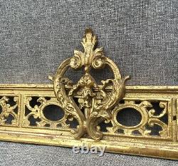 Antique French Louis XVI style fireplace set 19th century made of bronze lion