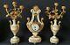 Antique French Lyre Clock Set Louis Xvi Style Stunning Candelabras Mystery Clock