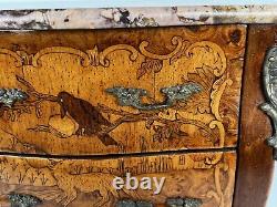 Antique French Miniature Louis XV Chest Ormolu Salesman Sample for Bebe Bru Doll