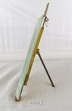 Antique French Nap III Bronze&Beveled Glass Photo Frame Louis XVI Ribbon 8.2T