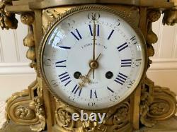 Antique French Ormolu Bronze Tiffany Co Parts Clock Case Barbedienne Louis XVI