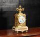 Antique French Ormolu And White Marble Louis Xvi Clock