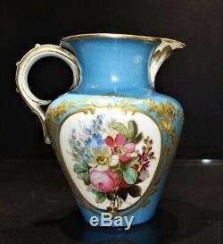 Antique French Porcelain Sevres Jug And Underplate. Louis Philippe Initials 1847