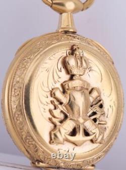 Antique French Royal Award Gilt Silver Pocket Watch by Louis Savoye c1850's