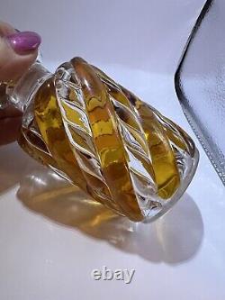 Antique French Saint Louis Glass Serpentine Amber Vanity Bottle Rare c1900