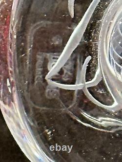 Antique French Saint Louis Pink Rose swirl latticino Letter Seal Stamp PPW glass