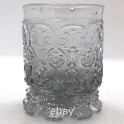 Antique French Saint-Louis Sand Molded Pressed Flint Glass Tumbler c. 1840