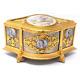 Antique French Serves Louis Xvi Style With Porcelain Plaques Jewelry Casket Box