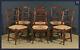 Antique French Set 6 Six Louis Xv Style Cherry Wood Ladder Back Kitchen Dining