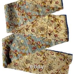Antique French Silk Embroidery on Silk, Louis XVI Baskets & Flowers 10 ft Long