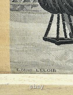 Antique French Silk Tapestry Louis Leloir Liabilities 1878 Framed 15.25x8.5