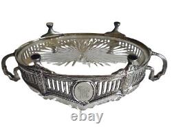 Antique French Silver Crystal Jardanier Centerpiece Import For Tsarist Russia