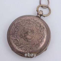 Antique French Silver pocket watch Louis Perret Brenets