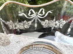 Antique French Solid Silver And Glass Bowl French Export Mark 1810 35 Louis