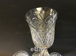 Antique French St. Louis Cristal Crystal Set of 6 Wine Glasses