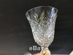 Antique French St. Louis Cristal Crystal Set of 7 Wine Glasses