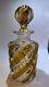 Antique French St Louis Glass Serpentine Amber Large 7 Vanity Bottle C 1900
