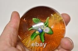 Antique French St Louis Posy Flower Art Glass Paperweight