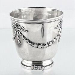 Antique French Sterling Silver Cachepot Ice Serving Bucket Bowl Cup Jardiniere