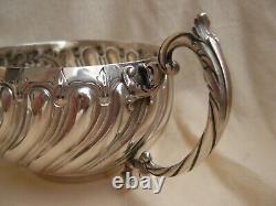 Antique French Sterling Silver Chocolat Cup & Saucer, Late 19th Century