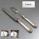 Antique French Sterling Silver Clad Carving Set, Fork Knife, Louis Coignet Paris