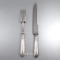 Antique French Sterling Silver Clad Carving Set, Fork Knife, Louis Coignet Paris
