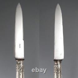 Antique French Sterling Silver Clad Carving Set, Fork Knife, Louis Coignet Paris