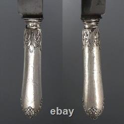 Antique French Sterling Silver Clad Carving Set, Fork Knife, Louis Coignet Paris