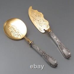 Antique French Sterling Silver Clad Ice Cream Serving set Henri Lapeyre