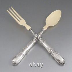 Antique French Sterling Silver Clad Salad Set, Louis XV Style, Page Frères, 1901