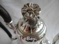 Antique French Sterling Silver Coffee, Tea Pot, Louis XV Style, Middle Century
